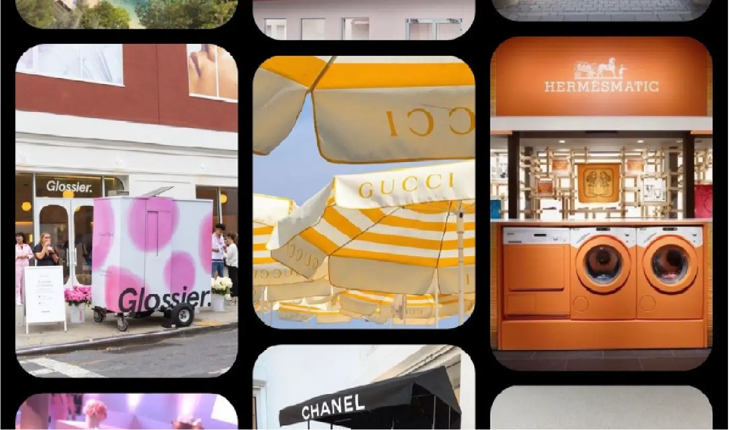 Luxury brand pop-up board