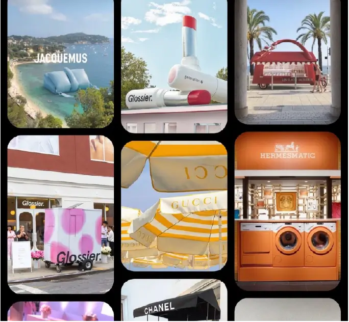 Luxury brand pop-up board