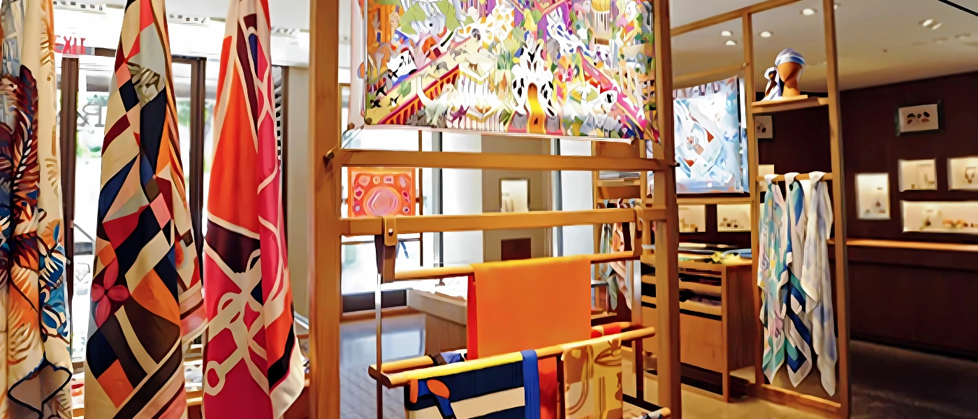 honolulu fashion hermes store colorful with scarves